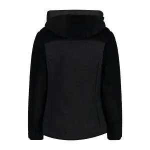 Kurtka z kapturem wooltech damska CMP Teddy Fur effect image-1