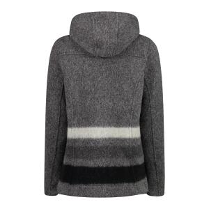 Women's zipped wooltech hoodie CMP image-1