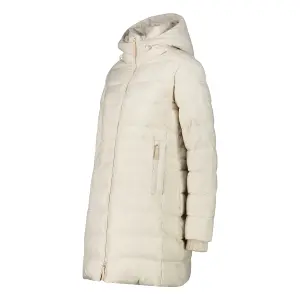 Long hooded puffer coat for women CMP image-1