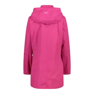 Women's waterproof hooded jacket with snap buttons CMP image-3