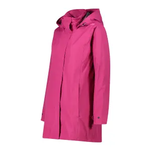Women's waterproof hooded jacket with snap buttons CMP image-1