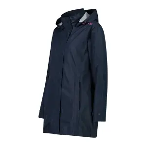 Women's waterproof hooded jacket with snap buttons CMP image-1