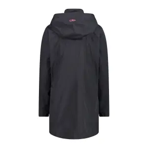 Women's waterproof hooded jacket with snap buttons CMP image-1