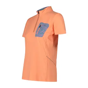 T-shirt med halv lynlås til kvinder CMP image-4