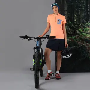 T-shirt med halv lynlås til kvinder CMP image-1