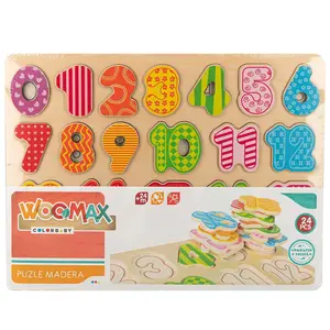 Wooden puzzle letters and numbers ColorBaby image-1