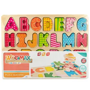 Wooden puzzle letters and numbers ColorBaby image-2