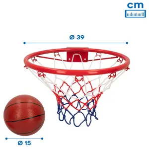 Outdoor games basketball hoop with ball and inflator ColorBaby image-4