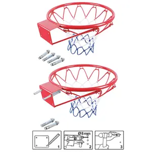 Outdoor games basketball hoop with ball and inflator ColorBaby image-5