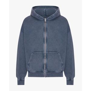Oversize Kapuzenjacke mit Reißverschluss Colorful Standard Organic Neptune Blue