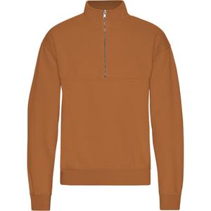 cs1014-gingerbrown-sweatshirt-med-1-4-dragkedja-colorful-standard-organic-ginger-brown-ingefara-brun