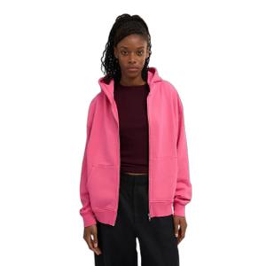 Hooded sweatshirt met rits Colorful Standard Organic Bubblegum Pink image-1