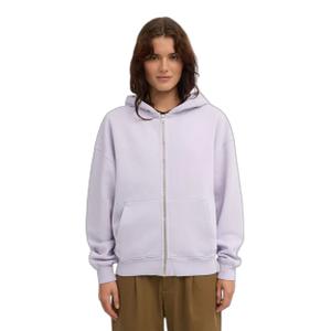 Hooded sweatshirt met rits Colorful Standard Organic Soft Lavender image-1