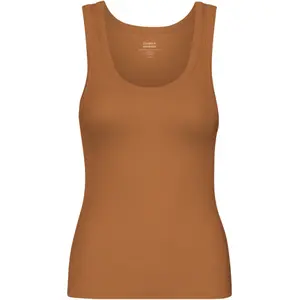 Women's round-neck tank top Colorful Standard Classic Organic Ginger Brown image-0