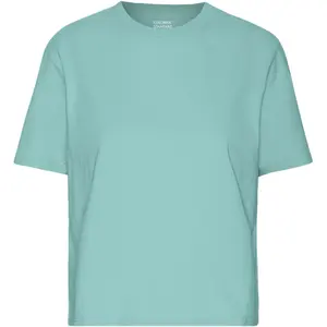 T-shirt de mulher Colorful Standard Organic Boxy teal blue image-0