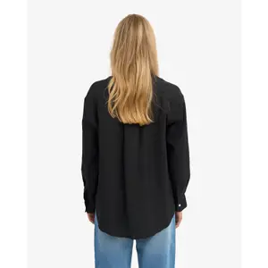 Übergroßes Leinenhemd Colorful Standard Deep Black image-4