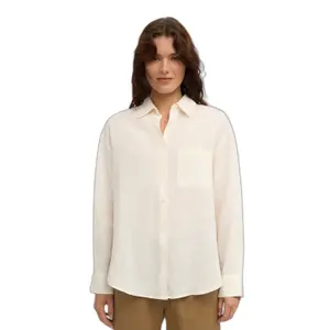 Übergroßes Leinenhemd Colorful Standard Ivory White image-1