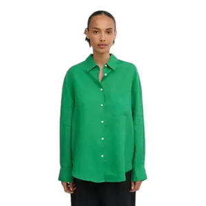 Übergroßes Leinenhemd Colorful Standard Kelly Green image-1