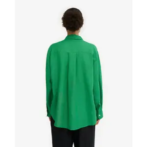 Übergroßes Leinenhemd Colorful Standard Kelly Green image-4