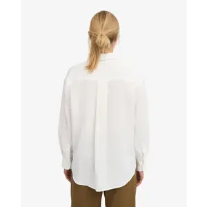 Übergroßes Leinenhemd Colorful Standard Optical White image-4