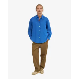 Übergroßes Leinenhemd Colorful Standard Pacific Blue image-3