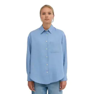 Übergroßes Leinenhemd Colorful Standard Seaside Blue image-1