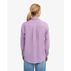 Übergroßes Leinenhemd Colorful Standard Soft Lavender image-3
