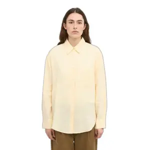 Übergroßes Leinenhemd Colorful Standard Soft Yellow image-1