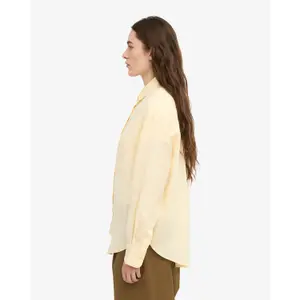 Übergroßes Leinenhemd Colorful Standard Soft Yellow image-3