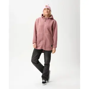 Oversized hooded fleece women Colourwear Pile image-1