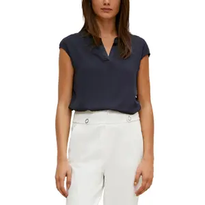 Women's Short Sleeve Stretch Viscose Tunic Blouse COMMA image-2