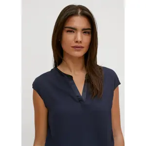Women's Short Sleeve Stretch Viscose Tunic Blouse COMMA image-3