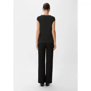Women's Short Sleeve Stretch Viscose Tunic Blouse COMMA image-4