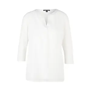 Satin Crepe Blouse with Tunisian Collar and 3/4 Sleeves Women COMMA image-0