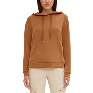 Fluid Shimmering Hooded Sweatshirt with Italian Pockets for Women COMMA image-1