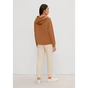 Fluid Shimmering Hooded Sweatshirt with Italian Pockets for Women COMMA image-3