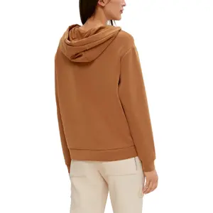 Fluid Shimmering Hooded Sweatshirt with Italian Pockets for Women COMMA image-4