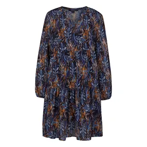 Long Sleeve Bohemian Chiffon Dress Women COMMA image-0