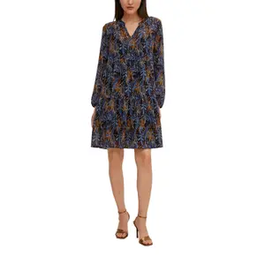 Long Sleeve Bohemian Chiffon Dress Women COMMA image-1