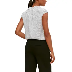 Women’s Satin Blouse with Ruffle COMMA image-5
