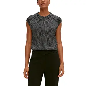 Women’s Satin Blouse with Ruffle COMMA image-2