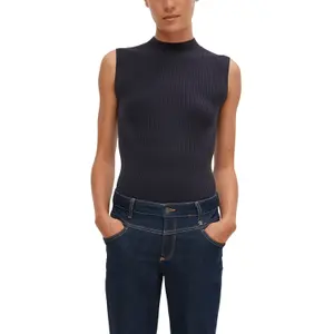 Women's Fine Knit High Neck Tank Top COMMA image-2