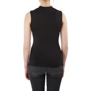 Women's Fine Knit High Neck Tank Top COMMA image-1