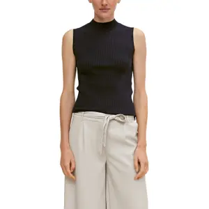 Women's Fine Knit High Neck Tank Top COMMA image-2