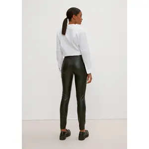 Women's Faux Leather Trousers COMMA image-4