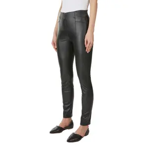 Women's Faux Leather Trousers COMMA image-6