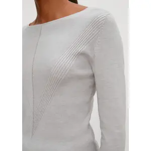 Women's Textured Pattern Sweater COMMA image-3