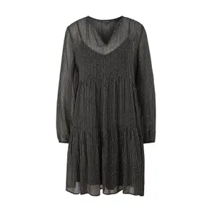 Short Printed Viscose Crepe Dress for Women COMMA image-0