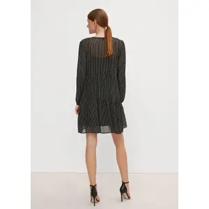 Short Printed Viscose Crepe Dress for Women COMMA image-4
