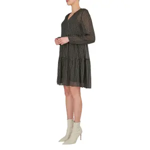 Short Printed Viscose Crepe Dress for Women COMMA image-6